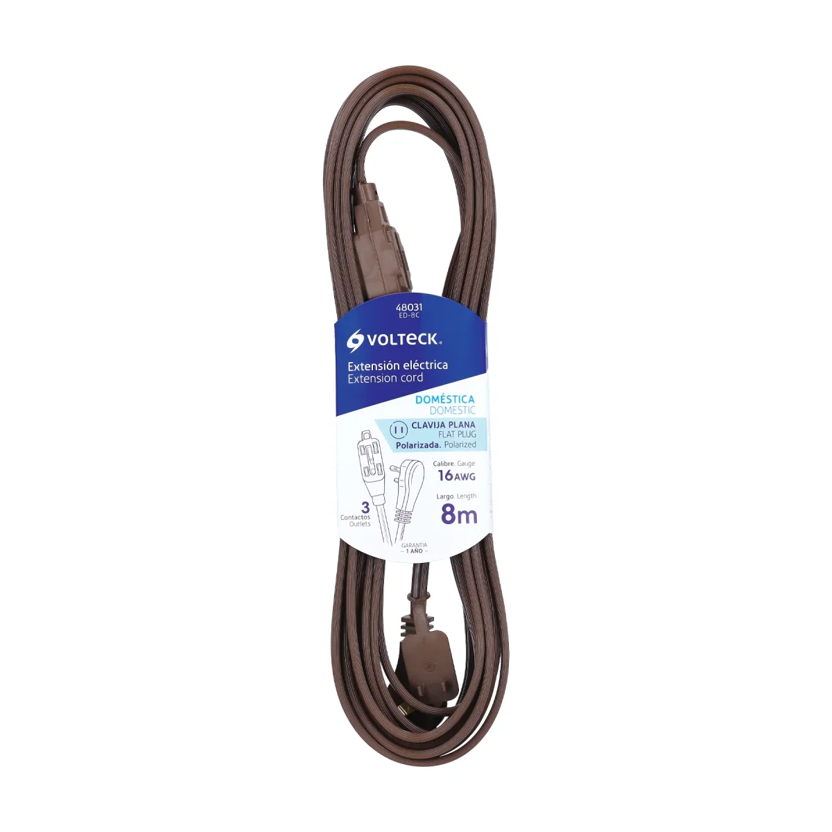extension-electrica-domestica-8-metro-verde-1-pieza-truper-volteck-48031 - Imagen 3