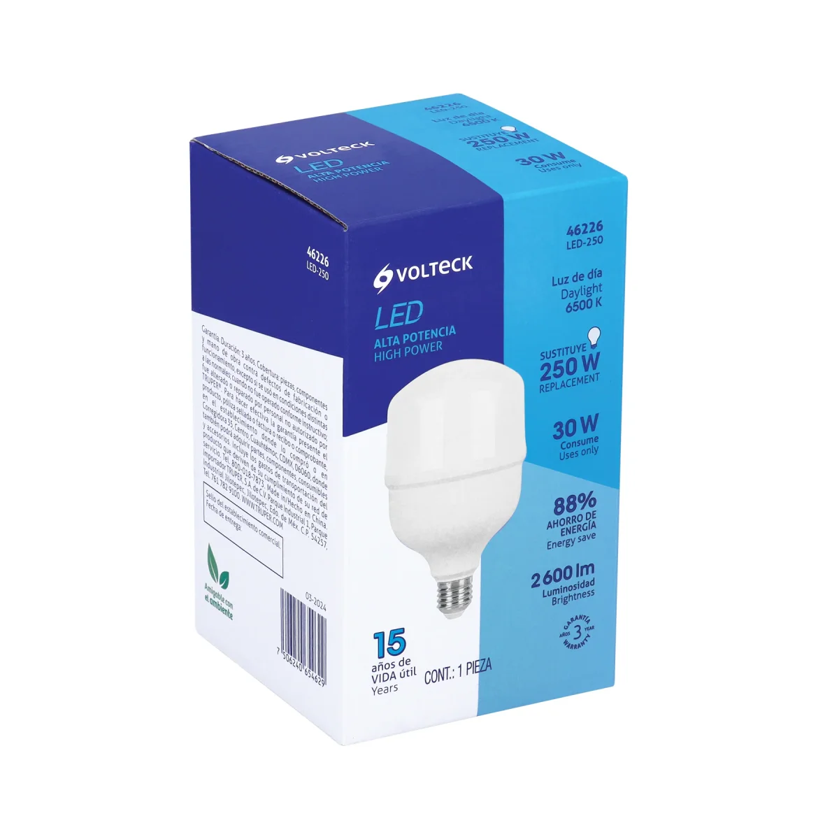 lampara-led-alta-potencia-30-w-1-pieza-volteck-truper-46226 - Imagen 2