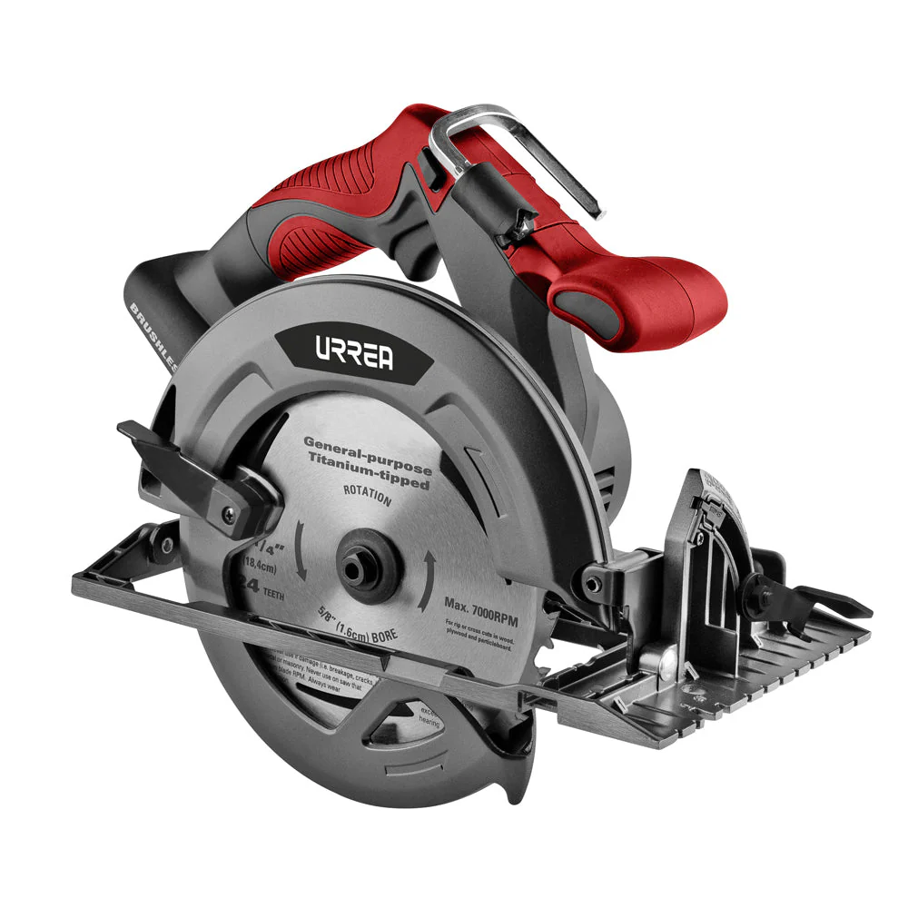 Sierra circular inalámbrica Urrea con capacidad de disco de 7-1/4" Urrea SCB1120