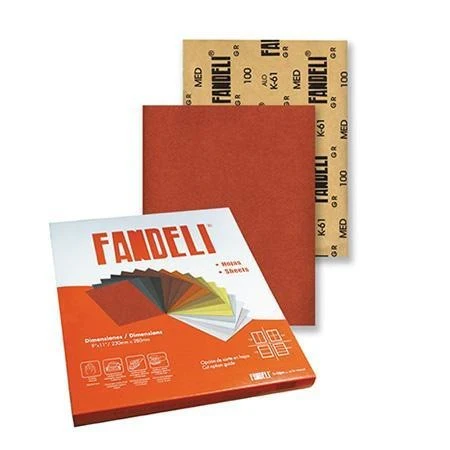 Lija para madera grano 150, hoja de papel Fandeli